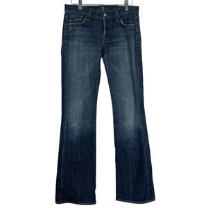 7 For All Mankind Jeans Women Size 27 Bootcut Denim Stretch Low Rise Skinny